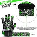 BEAST RAGE Goalkeeper Gloves for Boys Kids Youth Football Keeping Soccer Goalie Gloves with Strong Grip for Ball Receiver,Wrist Support 4MM Latex Palm (Size 5 - fit for 9 to 12 Years Old, Green)