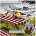 Play Tailor Picnic Table Cover with Bench Covers Camping Essentials Waterproof Windproof Camping Tablecloth with Drawstring Bag, Fitted Rectangle Tables and Seats, 72in, American Flag