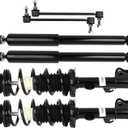 SCITOO Struts Shock suspension kit for 2012-2019 for Nissan for Versa 2014-2019 for Nissan for Versa Note Front Complete Strut Assembly,Rear shock absorber,Stabilizer Bar Link 6 Pcs,1333584L 1333584R