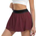 Tennis Skirts for Women Golf Mini Match Point Skirts Athletic Skorts for Workout Sports Running Pickleball Skater(Light Brown,Small)