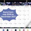 Desk Calendar 2026-2027, 18-Month Calendar Runs from July 2026 to December 2027, Large 17" x 12" Monthly Desktop & Wall Calendar for Home & Office - Floral