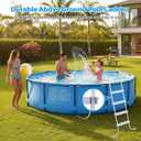 Threlaco 52 Inch Above Ground Pool Ladder 4 Step Steel Frame Swimming Pool Entry Exit Ladder Non Slip Metal Frame Steps, Weight Capacity 300lbs(White)