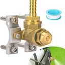 JISHAHS Boomless Sprayer Nozzle - Brass Spot Sprayer Nozzle for ATV - 31' Coverage - Adjustable Nozzle Opening - Mounts on Metal Extension Arm, Basket or UTV Tailgate