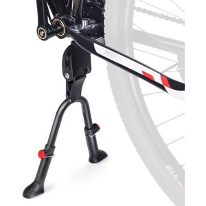 Bike Kickstand Adjustable Aluminium Alloy Stationary Bike Stand For Adult Electric Bicycles,Double Leg Non-Slip Center Mount Kickstand For Adult Bike Fit 24-29inch Heavy-Duty Cargo Bike