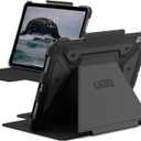 URBAN ARMOR GEAR UAG Designed for iPad Air 11" Case (6th/7th Gen 2024-2025) M3 A3266 A3267 - Rugged Auto Sleep/Wake Folio Cover w/Pencil Holder & Multi-Angle Adjustable Stand, Metropolis SE Black