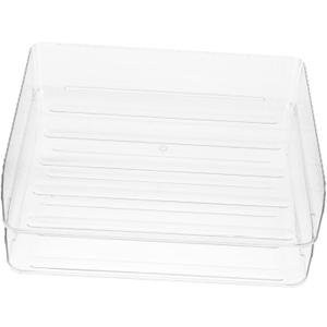 ERINGOGO 2Pcs Stackable Clear Desktop File Organizer Document Storage Container Office Desk Accessories for Efficient File Management and Tidiness