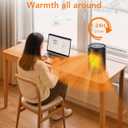 ZAFRO Space Heater for Indoor Use, Portable Electric Heaters with Digital Display and Remote, 2025 Upgraded, 24H Timer, 5 Mode, Thermostat, 1500W PTC Ceramic Fast Heat Safety for Home Office Bedroom
