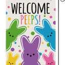 2 x Welcome Easter Garden Flag | Double Sided Vertical 1218 Inch Bunny Banners | Spring Yard Outdoor Farmhouse Decoration