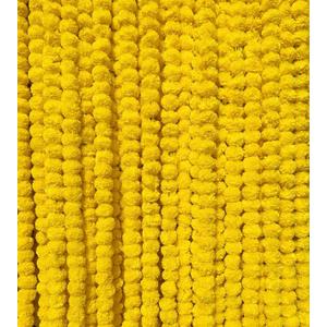5 PC - 5 feet Marigold Garland |Indian/American Wedding Party Mantle Decoration, Faux Garlands Wedding Garland, Diwali Decoration, Spring Bush Floral (Yellow)