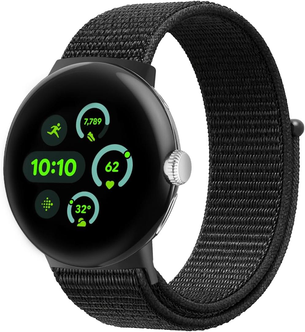 BlackPro Compatible with Google Pixel Watch 4 45mm/3 41mm Band, Adjustable Breathable Sport Strap for Google Pixel 4/3/2/1 Band for Men Women
