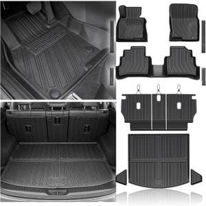 JOULARISE Floor Mats Set for 2017-2025 Mazda CX-5, All Weather TPE Backrest Mat Trunk Mat Cargo Liner Door Sill Guards Accessories for CX5 (Full Mats Set)