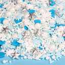 Twisweet Edible Sprinkles for Cake Decorating, Frozen Theme Snow Pearl Star Sugar Sprinkles Mix Baking Candy, Cupcake Topper Cookies Ice Cream Cake Decorations, Birthday Wedding Christmas Winter Themed Party Supplies (130g/4.58oz) (EXP 05/01/26)