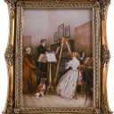 SIKOO Vintage Picture Frames 5x7 Antique Ornate Picture Frame Wall Mount and Tabletop Display Vintage Wall Decor Gallery Bronze Gold