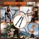 RunBaiNianCordless Battle Rope 2 Pack | Heavy Portable Training Rope for HIIT Cardio and Strength Training Home Gym Equipment for Men and Women