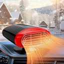 Portable 12V Car Heater, 2 in1 Fast Heating and Cooling Fan for Car Windshield Defogger Defroster, Plug-in Cigaerte Lighter Suitable for Vehicles Cars SUV (DEPS320)