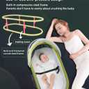 Baby Travel Bassinet Portable with 2 in 1 Canopy for Newborn - Green, Twin