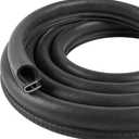 Automotive Door Weather Stripping 20Ft Car Door Rubber Edge Trim Seal Strip Gasket with Side Bulb for Car Bus Camper Boat RV Truck Doors
