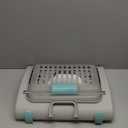 SportPet Designs Sport Pet Foldable Travel Cat Carrier with A Waterproof Bed - Front Door Plastic Collapsible Carrier, Gray (CM-10064-CS01) (18.5"L x 14.3"W x 15.3"H)