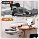 Cat Desk Bed for Remote Workers, Gamers, and Office Staff - 90 Foldable, Quality Sturdy Desk cat Bed for Indoor Cats, Comfortable Kitty Beds for Desk use, Supports up to 40lbs
