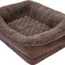 Beautyrest Ultra Plush Cuddler Dog Bed (Large, Brown)