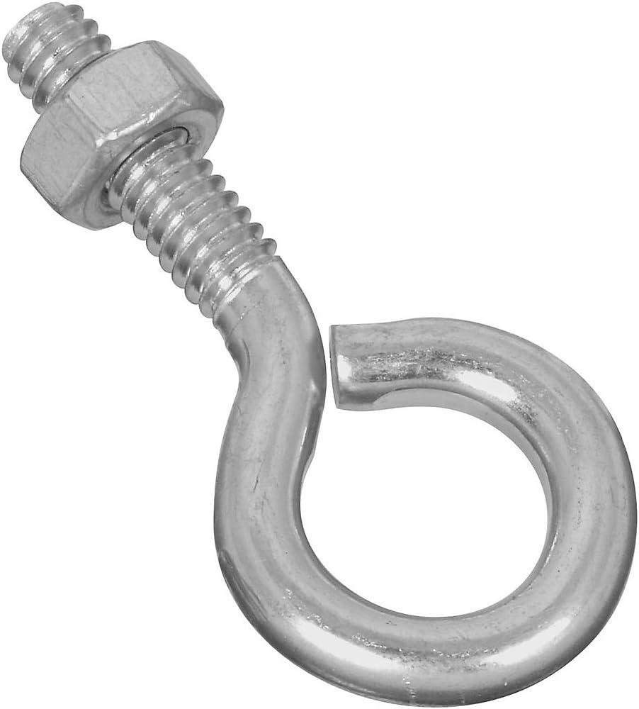 QWORK Machinery Eye Bolt, 4 Pack 1/2" -13 x 1-1/2" Marine Grade 304 Stainless Steel Shackle, Lifting Ring Threaded Eyebolt Shoulder Eyebolts