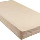 100% Cotton Fleetwood Mattress Cover, Zips Around The Mattress, Cot Size (Beige)
