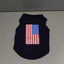 4th of July Small Puppy Clothes Independent Day Dog Shirts USA Flag Dog Outfit for Boy Girl American Flag Printed (Small (3.3-5.5lb))