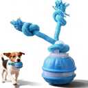 Interactive Dog Toy, Smart Automatic Rolling Moving Dog Toy Ball, Durable Puppy Chew Toys for Small Medium Dogs for Boredom, Anxiety Relief, Daily Training (Blue)