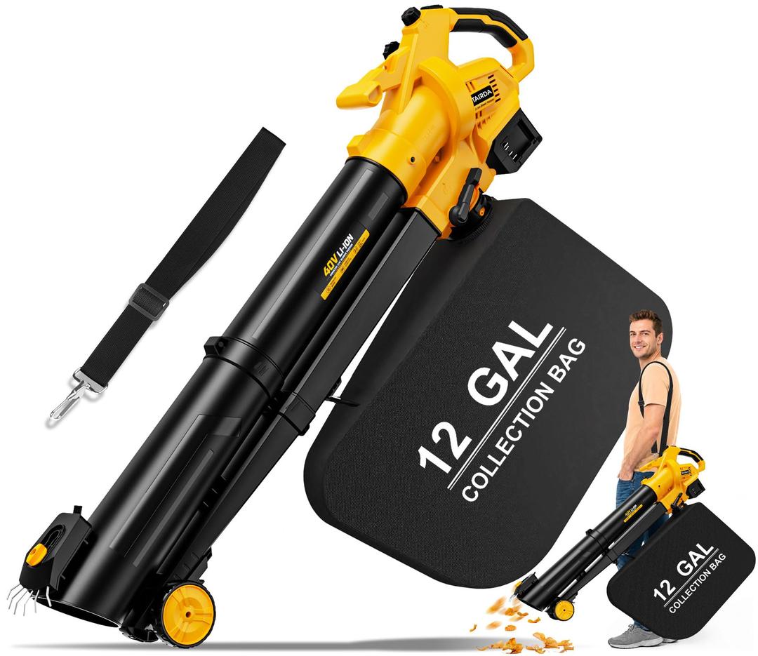 TAIRDA Pro Leaf Blower Vacuum Mulcher Compatible for Dewalt 20V Battery