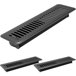 Tandefio 2 Pcs 2" x 12" Floor Register Vent Covers Metal Heavy Duty Walkable Floor Air Vent Covers with Rust Proof Finish Grille Easy Adjust Air Supply Lever for Home Wall Ceiling (Gray)