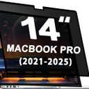 Privacy Screen Protector for MacBook Pro 14 Inch (2021-2026, M1, M2, M3, M4, M5), Removable Privacy Film for Macbook 14" - Anti-Spy, Anti-Fingerprint, Anti-Blue Light, Bubble Free