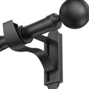 Goyugore Curtain Rods for Windows 48 to 84 Inch: Upgraded Klick Fit Black Curtain Rod 1 Inch Diameter Adjustable Metal Drapery Rod Heavy Duty Extendable Cuitain Poles With Orb Finial