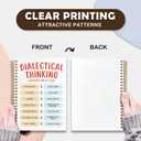 VIIJJUE Dialectical Thinking Mental Health Notebook,Funny Mental Health Journal, Motivational Journal GiftsHardcover Spiral Notebooks, 5.5x8.3 Inch