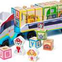 Melissa & Doug PAW Patrol Wooden ABC Block Truck (33 Pieces) - Sort And Stack Toys, Alphabet Blocks For Toddlers, Vehicle Toys For Kids Ages 3+, 34.93 cm x 17.78 cm x 10.03 cm
