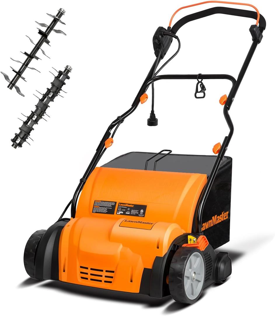 LawnMaster GV1314 Electric 15 13 Amp Dethatcher and Scarifier