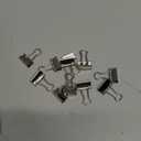 HAHIYO Binder Clips Paper Clamps Spring Steel Sturdy Small 0.75 inches Width 0.2 Inch Capacity No Sharp Edges Heavy Duty Tight Grip Reusable Silver Metal Bright Finish for Home Office School, Count of 11