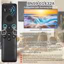 BN59-01432A TM2360E Solar Voice Remote Compatible with Samsung Neo QLED 8K HDR Smart TVs, Fit for Frame Crystal UHD Smart TV, with Bluetooth Rechargeable Solar Cell, 2023 Model Black, BN59-01432D
