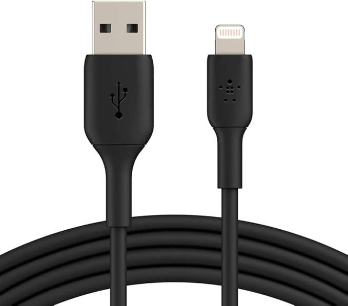 Belkin BoostCharge Lightning Cable - 3.3ft/1M - MFi Certified Apple iPhone Charger USB to Lightning Cable - iPhone Cable - iPhone Charger Cord - Apple Charger - USB Phone Charger - Black