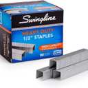 Swingline Staples, Heavy Duty for Desktop Staplers, 1/2" Length, 100/Strip, 5000/Box (79392)