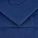 Amazon Basics 3-Piece Soft Microfiber Kid's Comforter and Pillow Sham Set, Full/Queen, Navy, Solid