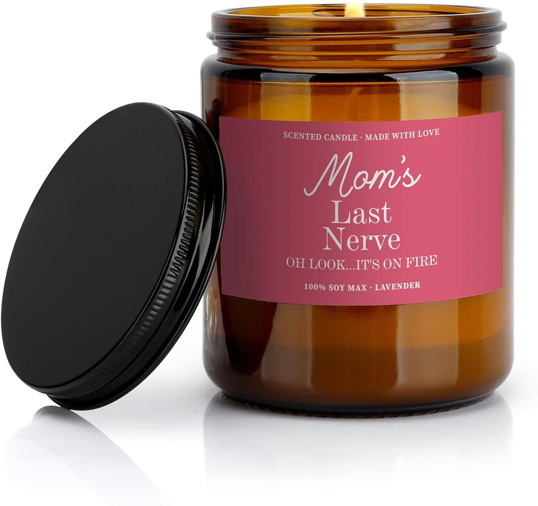 Gifts for Mom from Son Lavender Scented Candles Birthday Gifts for Mom from Daughter Son Mother's Day Gift for Moms Birthday Gift Best Moms Christmas Thanksgiving Mom's Last Nerve