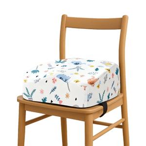 Babelio ErgoUp Booster Seat for Kitchen Chair, Promote Proper Upright Posture, Toddler Booster Seat for Dining Table, Removable & Washable Cover, Suitable for 18 Months to 5 Years, White Elephant