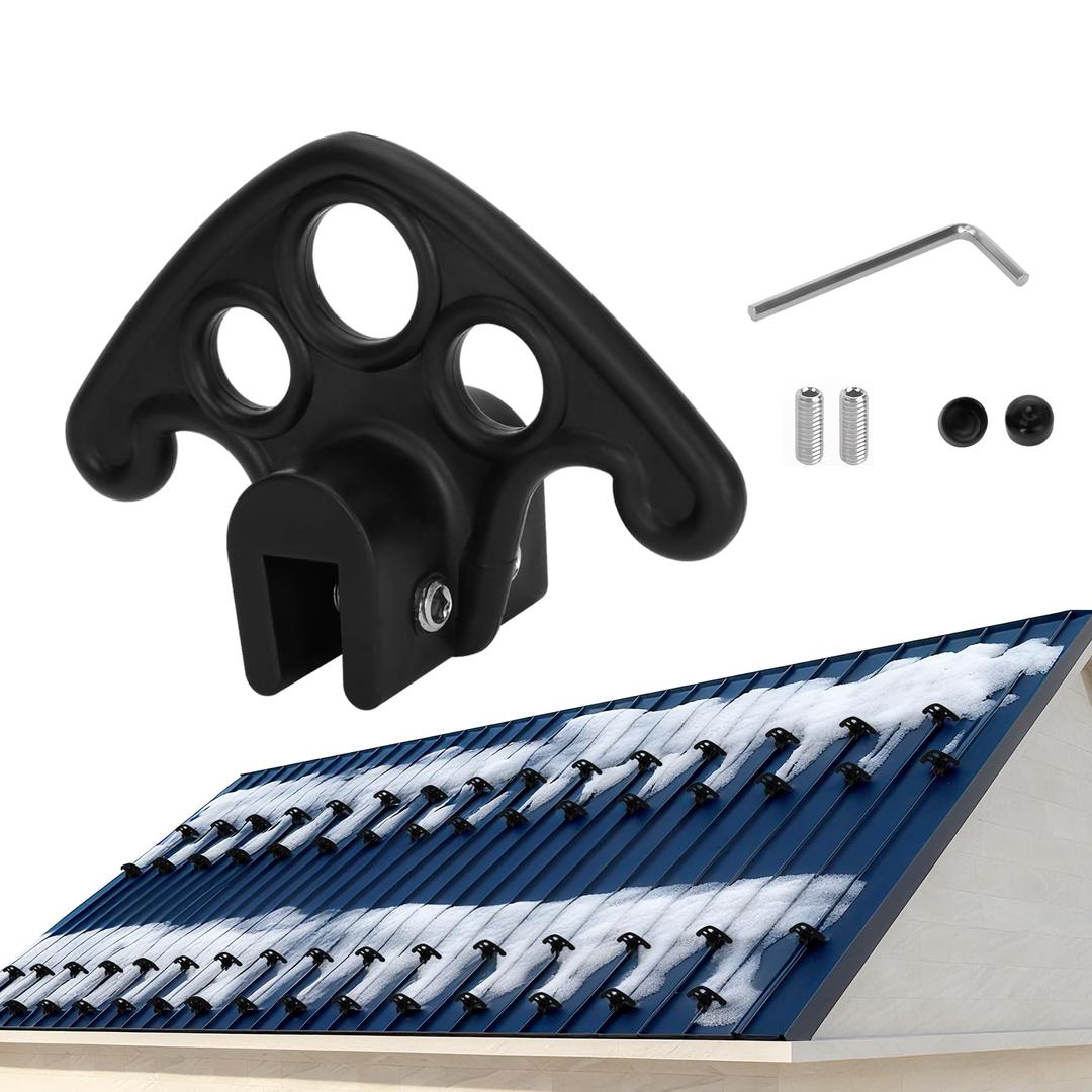 104 Pack Snow Guards for Metal Roofs,No-Drill Installation for Roofs, Snow Guards for Standing Seam Roofs with Seam Widths Less Than 1/2 Inch, Plastic Roof Ice Guard Prevent Rust