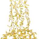 FERIAL 4Pcs Artificial Flowers Vine Spring Yellow Silk Flowers Garland Artificial Jasmine Vines for Decoration Fake Flower Vine Hanging Ivy for Home Indoor Outdoor Wall Party Wedding Arch