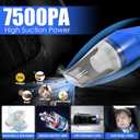 Viewsun 18PCS Car Cleaning Kit, Car Interior Detailing Kit with Blue High Power Handheld Vacuum, Detailing Brush Set, Windshield Cleaner, Cleaning Gel, Complete Auto Accessories for Men, Women