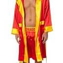 INTIMO Rocky Balboa Men's Film Movie Satin Robe and Short Set (Ivan Drago, Large/ X-Large)