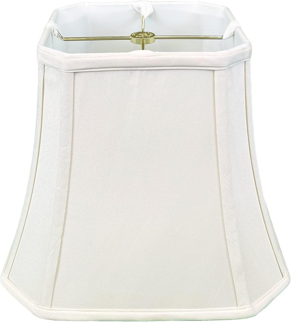 Royal Designs, Inc. BSO-705-10WH Square Cut Corner Bell Basic Lamp Shade, 5 x 10 x 8.75, White