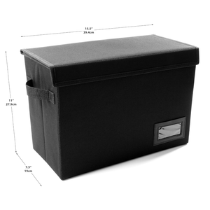Comic Book Storage Box,PU Leather Comic Bin Holds 155 Comic Book with Handles,Stackable Moistureproof Comic Short Box Book Organizer Storage for Comic Collectors