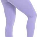 Women's Yoga Pants 7/8 High Waisted Workout Yoga Leggings for Women Butt Lifting Tummy Control Booty Tights (Lavender)