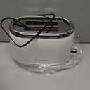 MELLERHOME Retro Toaster 2 Slice, 7 Browning Levels, 3 Functions (Reheat, Defrost, Cancel), Stainless Steel Features, Removable Crumb Tray, Under Base Cord Storage, White Toaster Kitchen Appliances